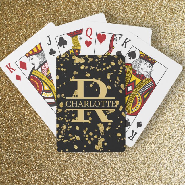  Monogram and Name Personalized Custom Playing Cards (Creator Uploaded)