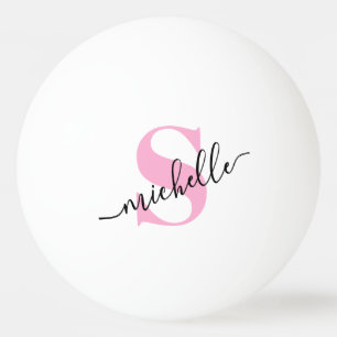 Monogram and Name Script Personalised  Ping Pong Ball