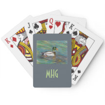 Monogram and Photo Template Playing Cards
