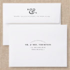 Monogram and Serif Back Addressed Envelope