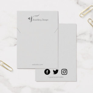 Monogram and social media necklace or bracelet