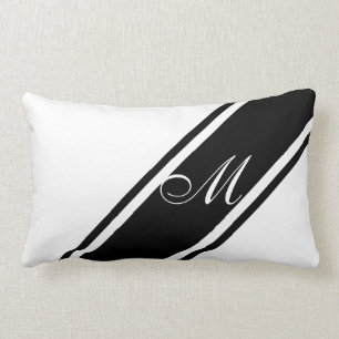 Monogram and Stripes Lumbar Cushion