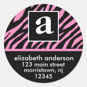 Monogram and Zebra Address Labels