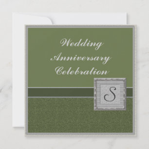 Monogram Anniversary Party Invitation