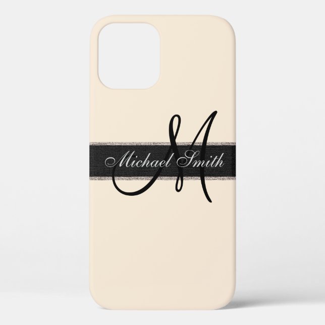Monogram Antique white Colour Background Case-Mate iPhone Case (Back)
