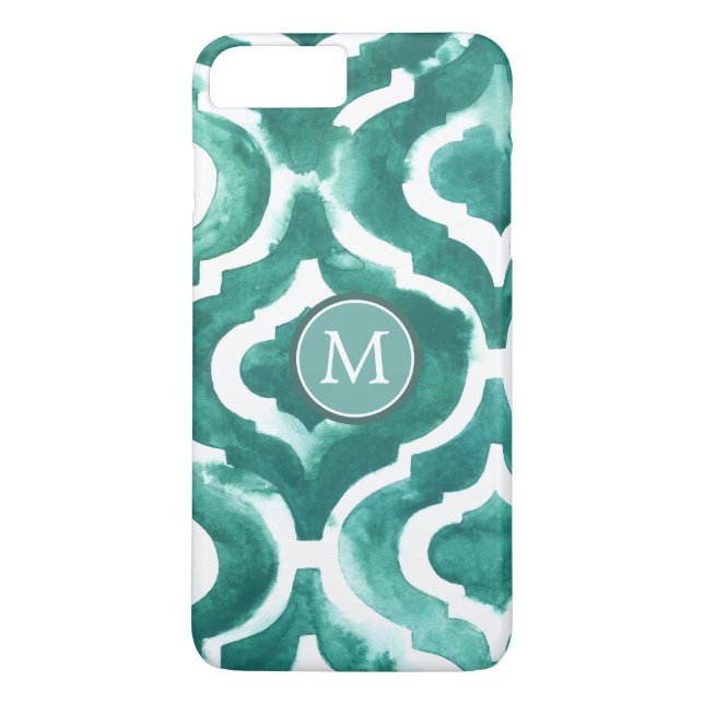Monogram | Aquamarine Motif IV Case-Mate iPhone Case (Back)
