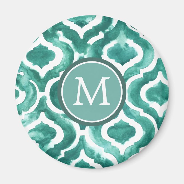Monogram | Aquamarine Motif IV Magnet (Front)