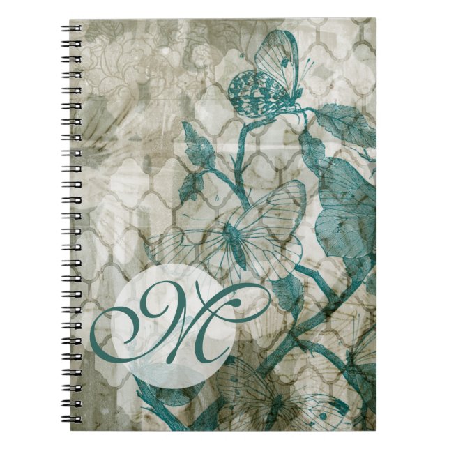 Monogram | Arabesque Butterflies VI Notebook (Front)