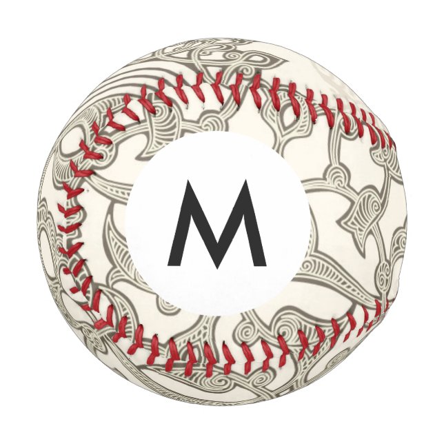 Monogram Arabian style lace Baseball (Front Left)