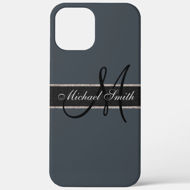 Monogram Arsenic Colour Background Case-Mate iPhone Case (Back)