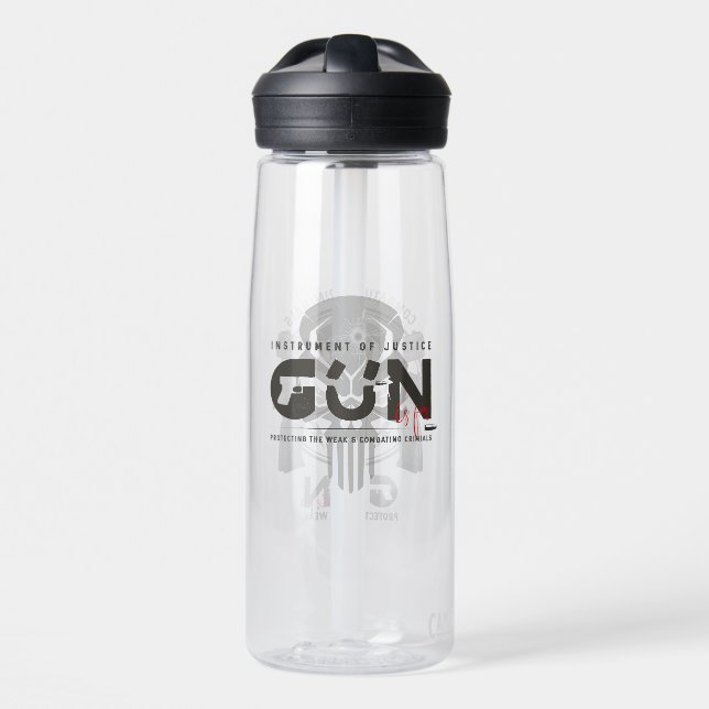 Monogram Art of Gun | 25oz Water Bottle (Front)