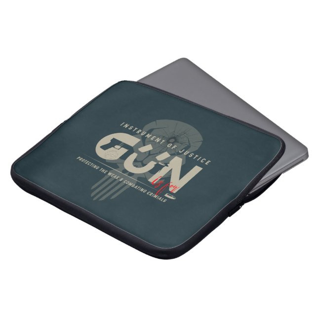 Monogram Art of Gun (2) |  Laptop Sleeve (Front Top)