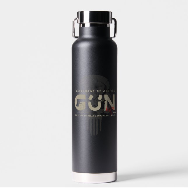 Monogram Art of Gun | (2) Thor Copper Vacuum Water Bottle (Front)