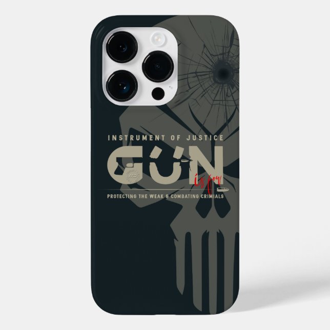 Monogram Art of Gun | (Dark mode) Case-Mate iPhone Case (Back)