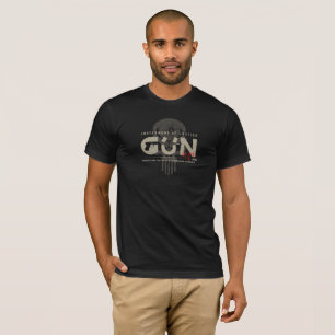 Monogram Art of Gun   Men Jersey Short Sleeve T-Shirt