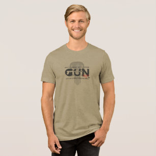 Monogram Art of Gun   Men Tri-Blend Shirt