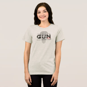 Monogram Art of Gun Women Tri-Blend Shirt