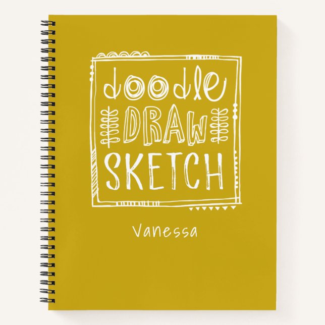 Monogram Artist Sketchbook with Name Notebook (Front)