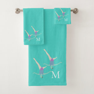 Monogram Artistic Swimming Bath Towel Set
