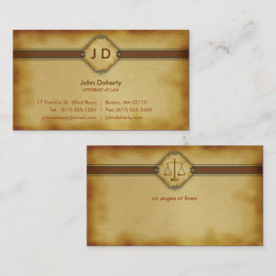 Monogram Attorney at Law Business Card