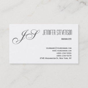 Monogram Attractive Charm Consultant Business Card