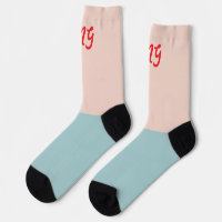 Monogram attractive two tones colour block Pink