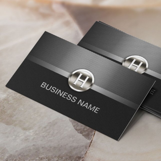 Monogram Automotive Professional Metal Auto Car Business Card (Creator Uploaded)
