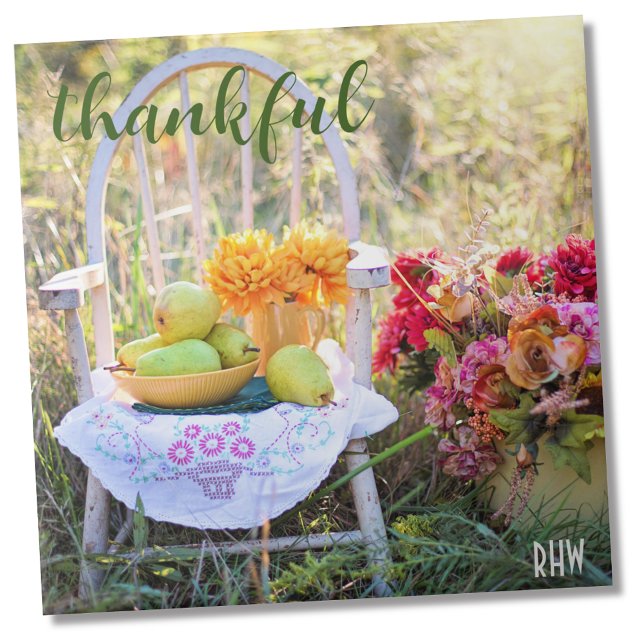 Monogram, Autumn Fall Wildflowers Ceramic Tile (Creator Uploaded)