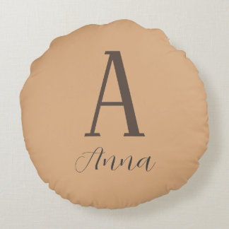 Monogram Autumn vibe Round Cushion