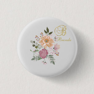 Monogram B 3 Cm Round Badge