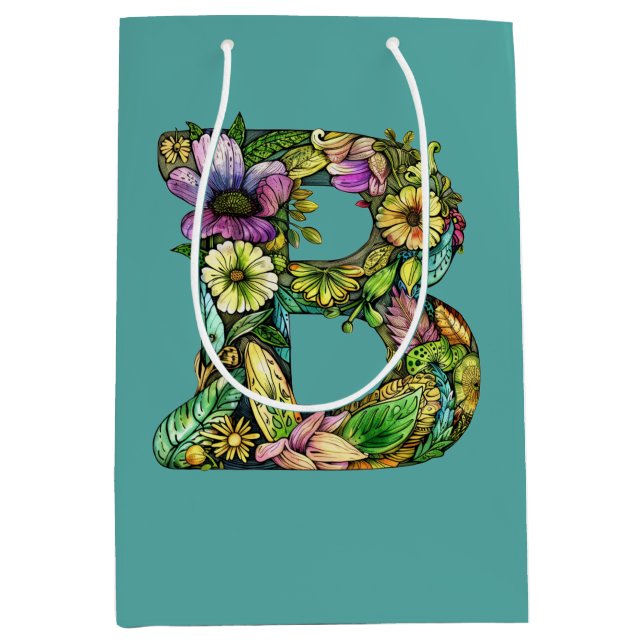 Monogram B Bountiful T-Shirt Medium Gift Bag (Front)