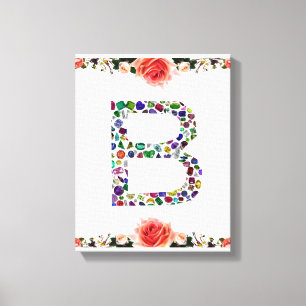 Monogram B Canvas Print