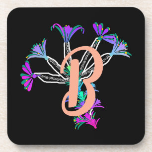 Monogram B Initial Coaster