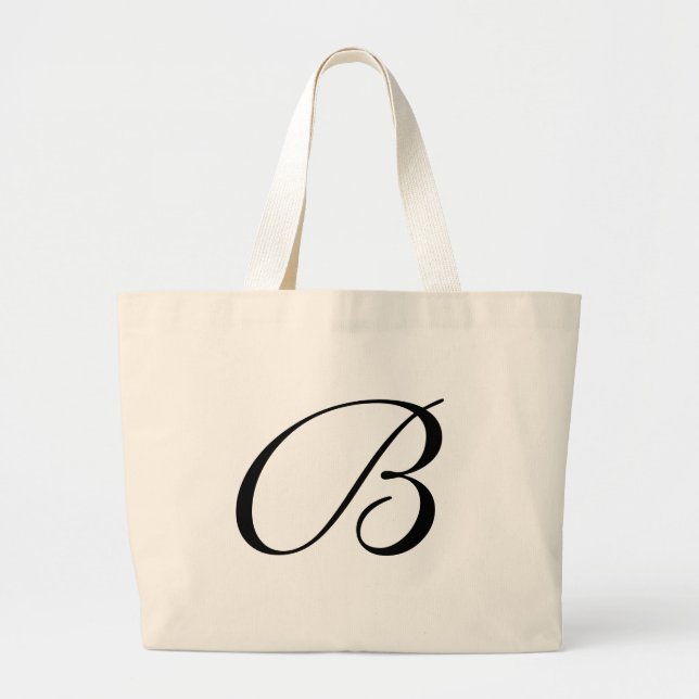 Monogram B Jumbo Tote Bag <White> (Front)