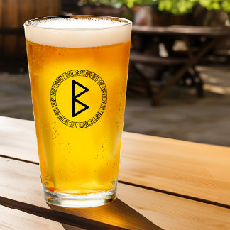Monogram B - Viking Style - Pint Glass