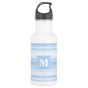 Monogram baby blue stripes 532 ml water bottle