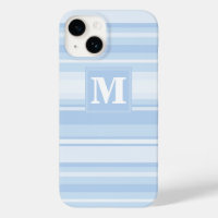 Monogram baby blue stripes