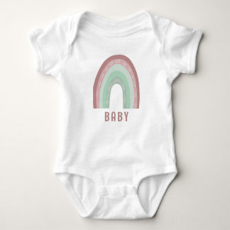 Monogram Baby Name Earthy Boho Rainbow Baby Bodysu Baby Bodysuit