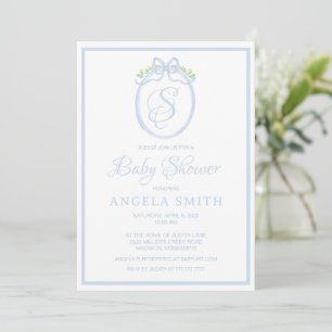 Monogram Baby Shower Invitation