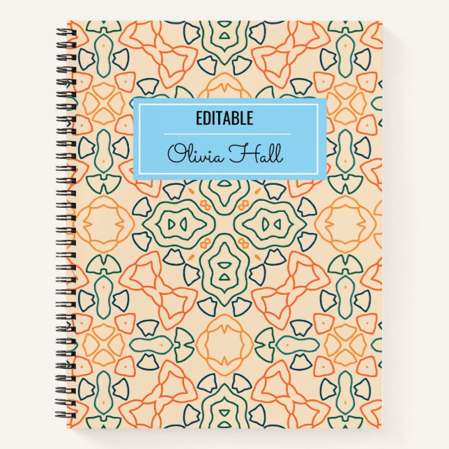Monogram Back to School Supplies Teachers Notebook (Front)