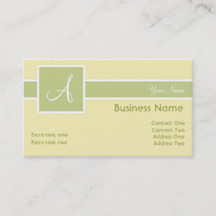 Monogram Band Tea & Cream Business Cards