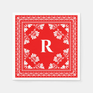 Monogram Bandanna pattern Napkin