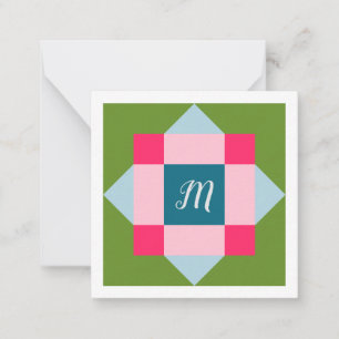 Monogram Barn Quilt  Card