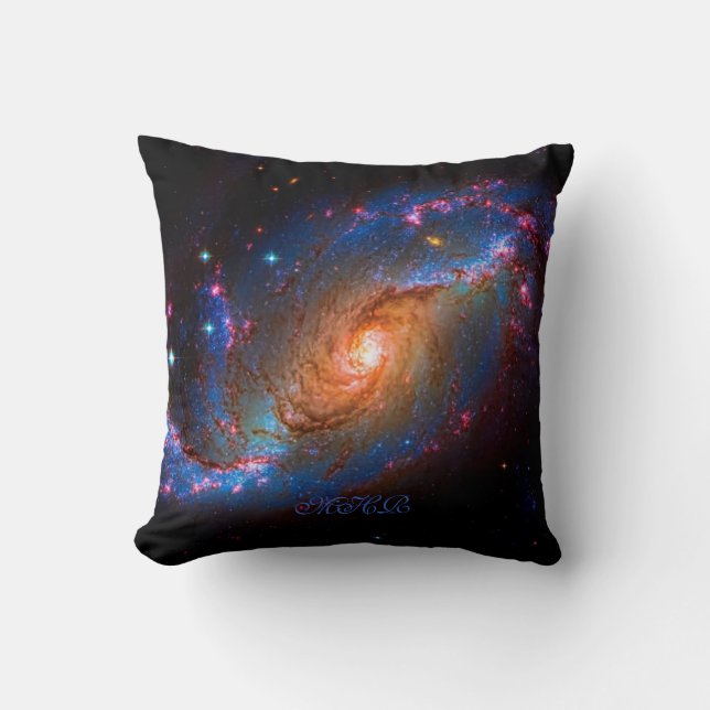 Monogram Barred Spiral Galaxy NGC 1672 Cushion (Front)