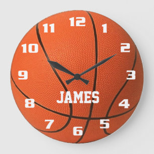 Monogram Basketball Large Clock