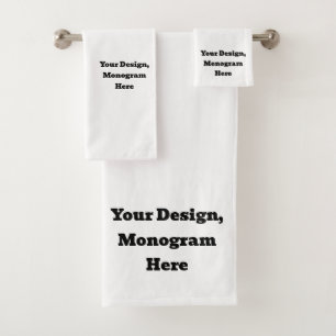Monogram Bath Towel Set - Custom Personalised