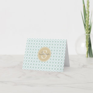 Monogram Batik Retro Notecards