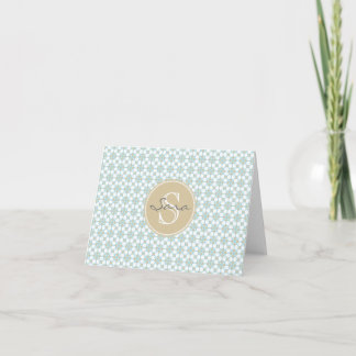 Monogram Batik Retro Notecards