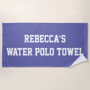 Monogram Beach Water Polo Swim Team Purple Towel