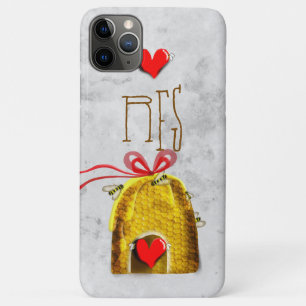MONOGRAM BEE HEARTS iPhone 11 PRO MAX CASE